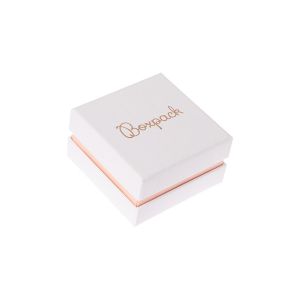 Écrin en carton pour boucles d’oreilles ou parure, blanc et rose 65 x 65 x 38 mm SA-61-RS