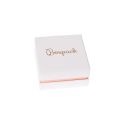 Caja de cartón blanca y rosa para pendientes o conjunto de joyería, bisutería y joyas 65x65x38 Mm SA-61-RS