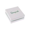 Cardboard pendant or jewelry set box, white and aquamarine 87 x 87 x 38 mm SA-61-AQ