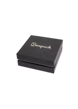 Caja de cartón blanca y negra para colgante o conjunto de joyería, bisutería y joyas 87x87x38 Mm.  SA-81-N