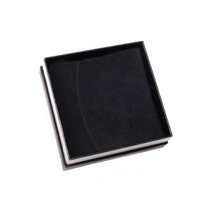 Astuccio in cartone per ciondolo o parure, bianco e nero 87 x 87 x 38 mm SA-81-N