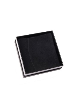 Caja de cartón blanca y negra para colgante o conjunto de joyería, bisutería y joyas 87x87x38 Mm.  SA-81-N