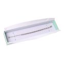 Caja de cartón blanca y aguamarina para pulsera de joyería, bisutería y joyas 234X55X39 Mm SA-51-AQ