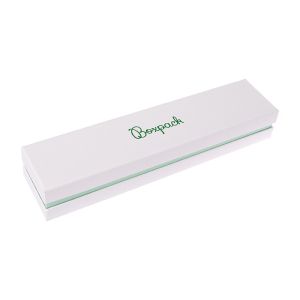 Armbandschachtel aus Karton in Weiß und Aquamarin 234 x 55 x 39 mm SA-51-AQ