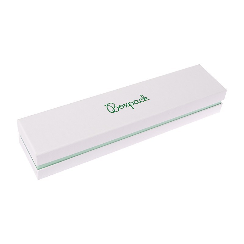 Caja de cartón blanca y aguamarina para pulsera de joyería, bisutería y joyas 234X55X39 Mm SA-51-AQ