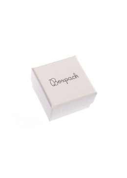 Caja de cartón para anillo o pendientes de joyería y bisutería color marfil iv-42