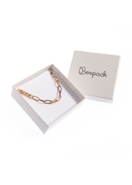 Cartón para conjunto de colgante de joyería y bisutería 86x86x33 Mm color marfil IV-81