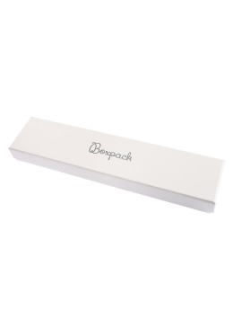 Caja de cartón para pulsera de joyería y bisutería 233x53x27 mm color marfil iv-51
