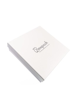 Caja de cartón para conjunto de colgante de joyería y bisutería  167x167x33 Mm color marfil ip-18