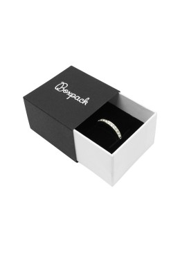 Caja de cartón para anillo o pendientes color negro 48x48x33 mm SL-42-N-B