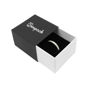 Écrin en carton pour bague ou boucles d’oreilles, noir 48 x 48 x 33 mm SL-42-N-B