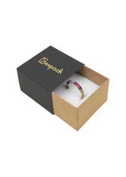 Caja de cartón para anillo o pendientes color negro 48x48x33 mm SL-42-N-K