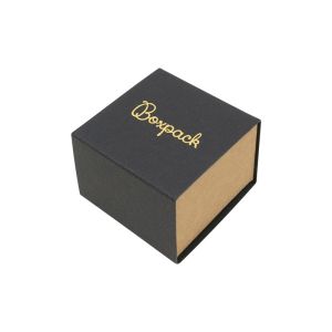 Caja de cartón para anillo o pendientes color negro 48x48x33 mm SL-42-N-K