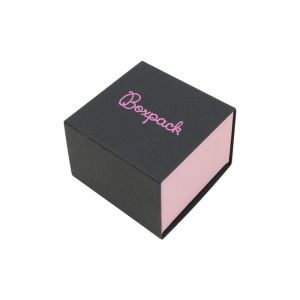 Caja de cartón para anillo o pendientes color negro 48x48x33 mm SL-42-N-RS