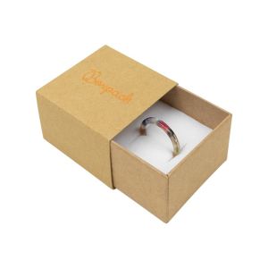 Astuccio in cartone per anello o orecchini, kraft 48 x 48 x 33 mm SL-42-K-K