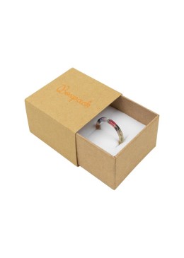 Caja de cartón para anillo o pendientes color kraft 48x48x33 mm SL-42-K-K