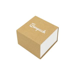 Caja de cartón para anillo o pendientes color kraft 48x48x33 mm SL-42-K-K