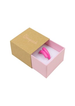 Caja de cartón para anillo o pendientes color kraft 48x48x33 mm SL-42-K-RS
