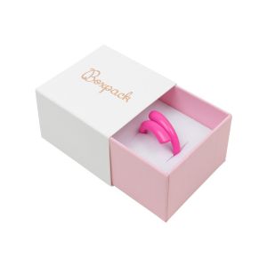 Caja de cartón para anillo o pendientes color blanco 48x48x23 mm SL-42-B-RS