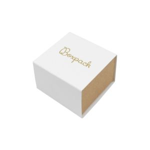 Caja de cartón para anillo o pendientes color blanco 48x48x23 mm SL-42-B-K