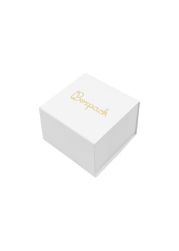 Caja de cartón para anillo o pendientes color blanco 48x48x23 mm SL-42-B-B