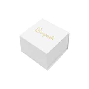 Caja de cartón para anillo o pendientes color blanco 48x48x23 mm SL-42-B-B