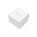 Caja de cartón para anillo o pendientes color blanco 48x48x23 mm SL-42-B-B