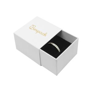 Caja de cartón para anillo o pendientes color blanco 48x48x23 mm SL-42-B-B