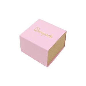 Caixa em cartão para anel ou brincos, rosa 48 x 48 x 23 mm SL-42-RS-K