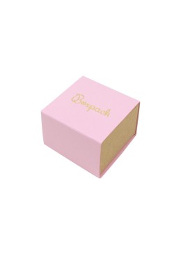 Caja de cartón para anillo o pendientes color rosa 48x48x23 mm SL-42-RS-K
