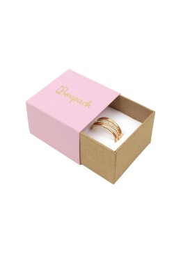 Caja de cartón para anillo o pendientes color rosa 48x48x23 mm SL-42-RS-K