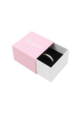 Caja de cartón para anillo o pendientes color rosa 48x48x23 mm SL-42-RS-B
