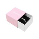 Caja de cartón para anillo o pendientes color rosa 48x48x23 mm SL-42-RS-B
