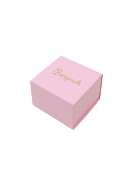 Caja de cartón para anillo o pendientes color rosa 48x48x23 mm SL-42-RS-RS