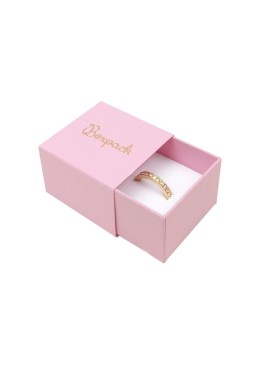 Caja de cartón para anillo o pendientes color rosa 48x48x23 mm SL-42-RS-RS