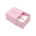 Caja de cartón para anillo o pendientes color rosa 48x48x23 mm SL-42-RS-RS