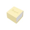 Caja de cartón para anillo o pendientes color amarillo 48x48x23 mm SL-42-AM-B