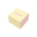 Caja de cartón para anillo o pendientes color amarillo 48x48x23 mm SL-42-AM-RS