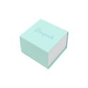 Caja de cartón para anillo o pendientes color aguamarina 48x48x33 mm SL-42-AQ-B