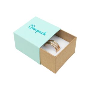 Écrin en carton pour bague ou boucles d’oreilles, aigue-marine 48 x 48 x 33 mm SL-42-AQ-K