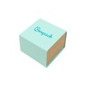 Caja de cartón para anillo o pendientes color aguamarina 48x48x33 mm SL-42-AQ-K