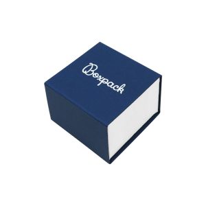 Caixa em cartão para anel ou brincos, azul 48 x 48 x 33 mm SL-42-A-B