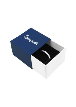 Caja de cartón para anillo o pendientes color azul 48x48x33 mm SL-42-A-B