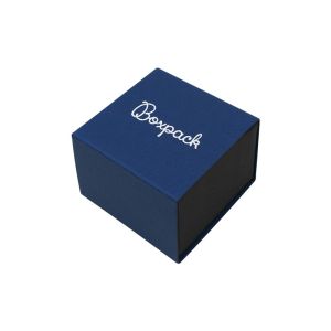 Blaue Schachtel aus Karton für Ringe oder Ohrringe 48 x 48 x 33 mm SL-42-A-N