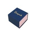 Blaue Schachtel aus Karton für Ringe oder Ohrringe 48 x 48 x 33 mm SL-42-A-RS