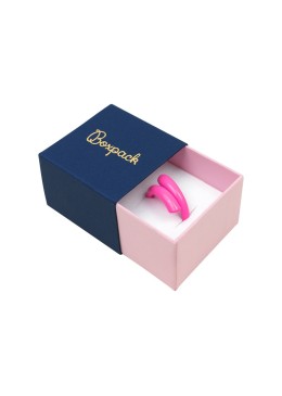 Caja de cartón para anillo o pendientes color azul 48x48x33 mm SL-42-A-RS