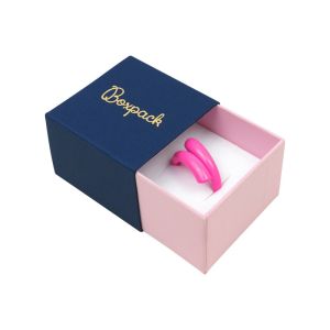 Écrin en carton pour bague ou boucles d’oreilles, bleu 48 x 48 x 33 mm SL-42-A-RS