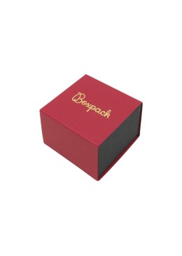 Caja de cartón para anillo o pendientes color rojo 48x48x33 mm SL-42-R-N