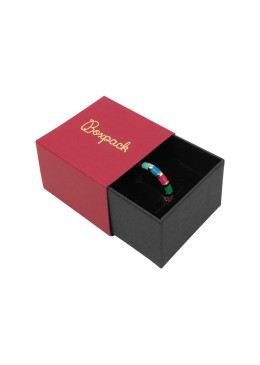 Caja de cartón para anillo o pendientes color rojo 48x48x33 mm SL-42-R-N