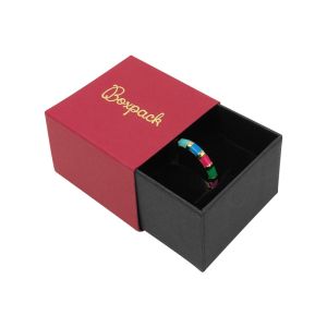 Caja de cartón para anillo o pendientes color rojo 48x48x33 mm SL-42-R-N